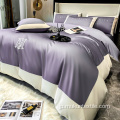 固体のベッドシートの寝具セット100％コットンエジプト綿